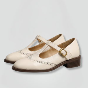 Women's Mary Jane Flat Shoes With T-strap Closure For Everyday Wear