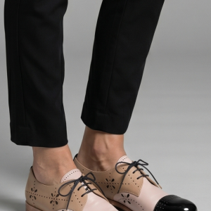 Women's Oxford Shoes With Low Hee For Office Wear