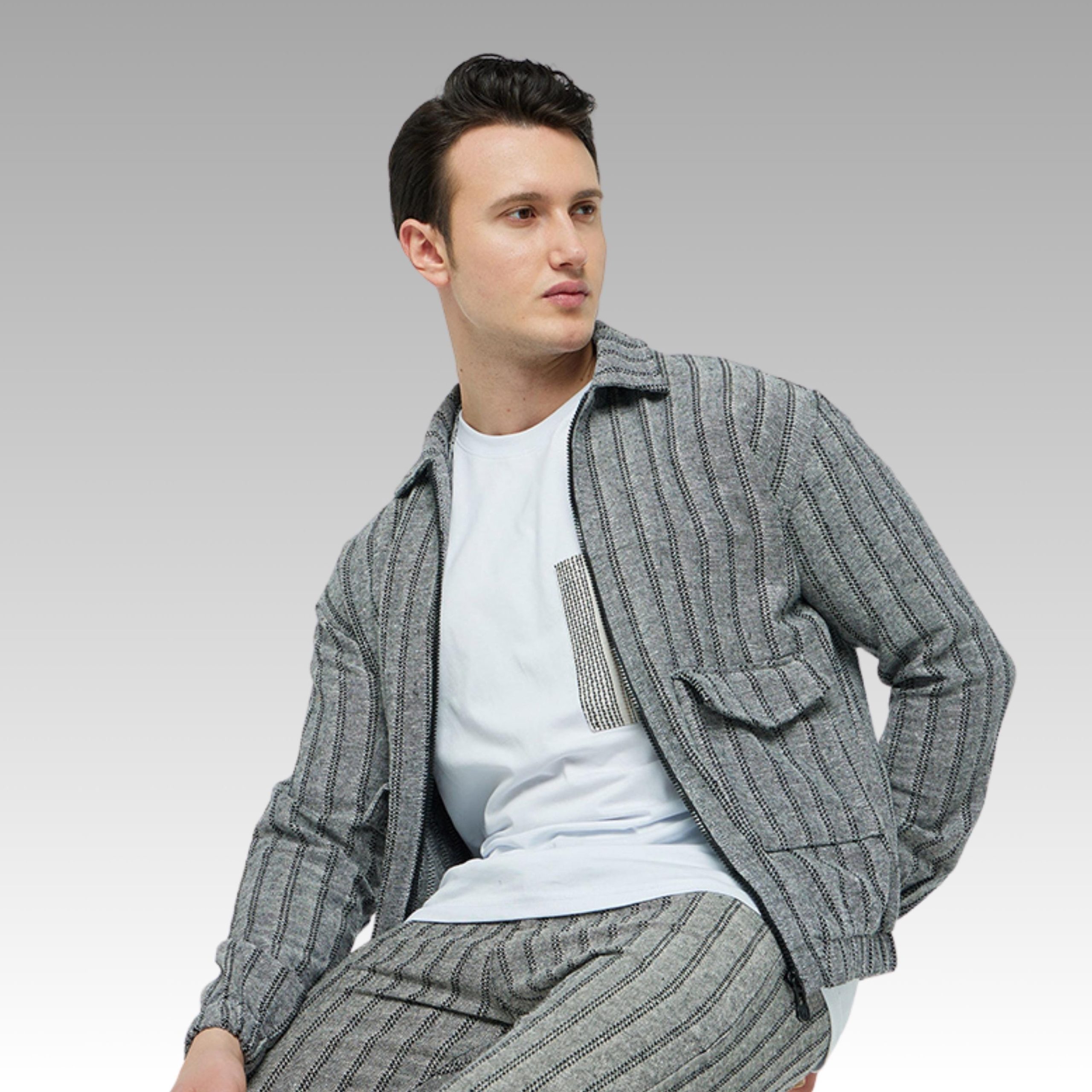 Men's Lightweight Cotton Bomber Jacket: Spring/fall Casual Style
